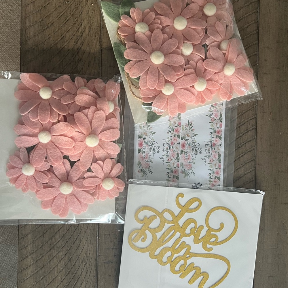 Pink Floral Bridal Shower Decorations